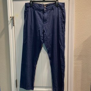 Saks Fifth Avenue Slim Leg Navy Pants